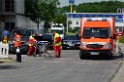 10.6.2016 Einsatz Christoph 3 Bauarbeiter verunfallt Koeln Porz Gremberhoven